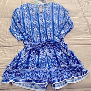 Blue and white one piece/jumper